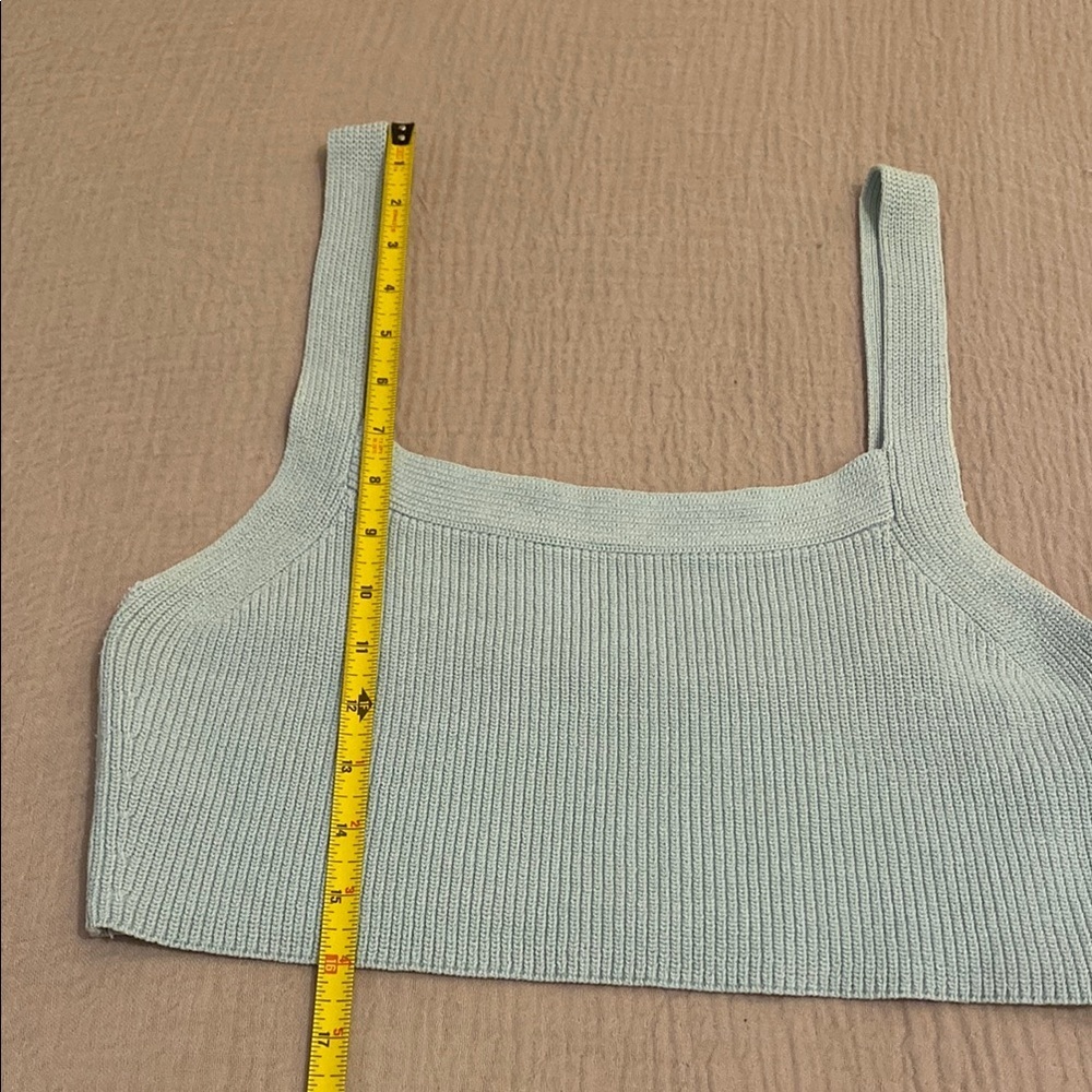 Wilfred Aritzia Women's Ribbed Knit Tank Top - Light Blue. Size M - Picture 2 of 6